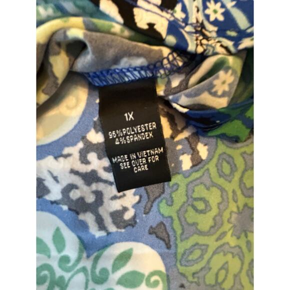 NWT ALYX BLue and Green Paisley Dress - Size 1X - Picture 12 of 14